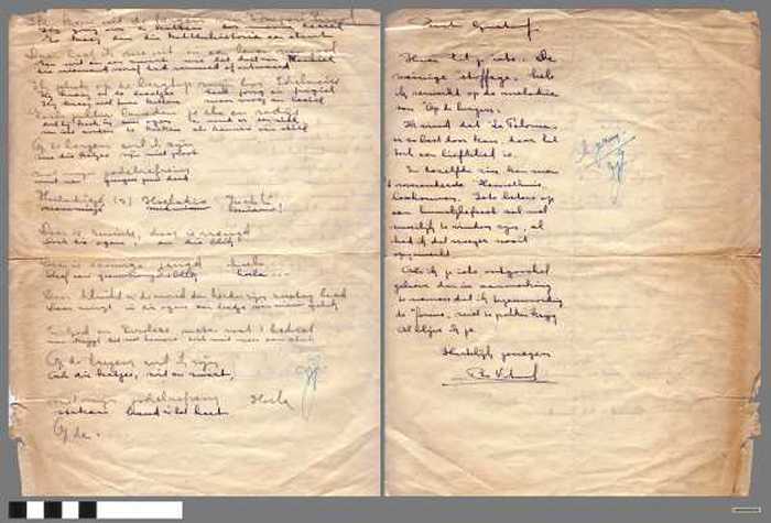 Brief met liedjestekst - DOCKDXX00130 Brief met liedjestekst