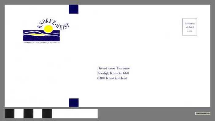 Antwoordkaart Dienst voor Toerisme - DOCKDXX00140 Antwoordkaart Dienst voor Toerisme