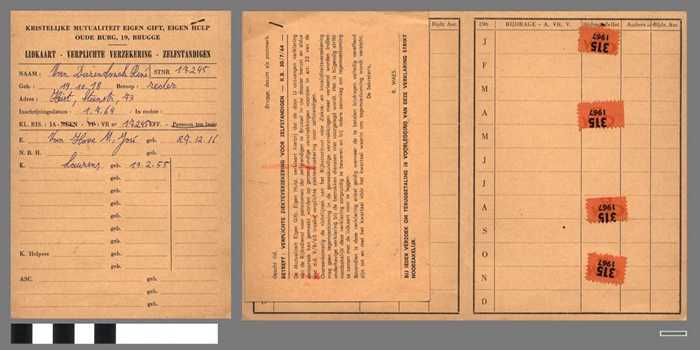 Lidkaart - Verplichte Verzekering - Zelfstandigen - VANDIERENDONCK René - DOCKDXX00308 Lidkaart - Verplichte Verzekering - Zelfstandigen - VANDIERENDONCK René