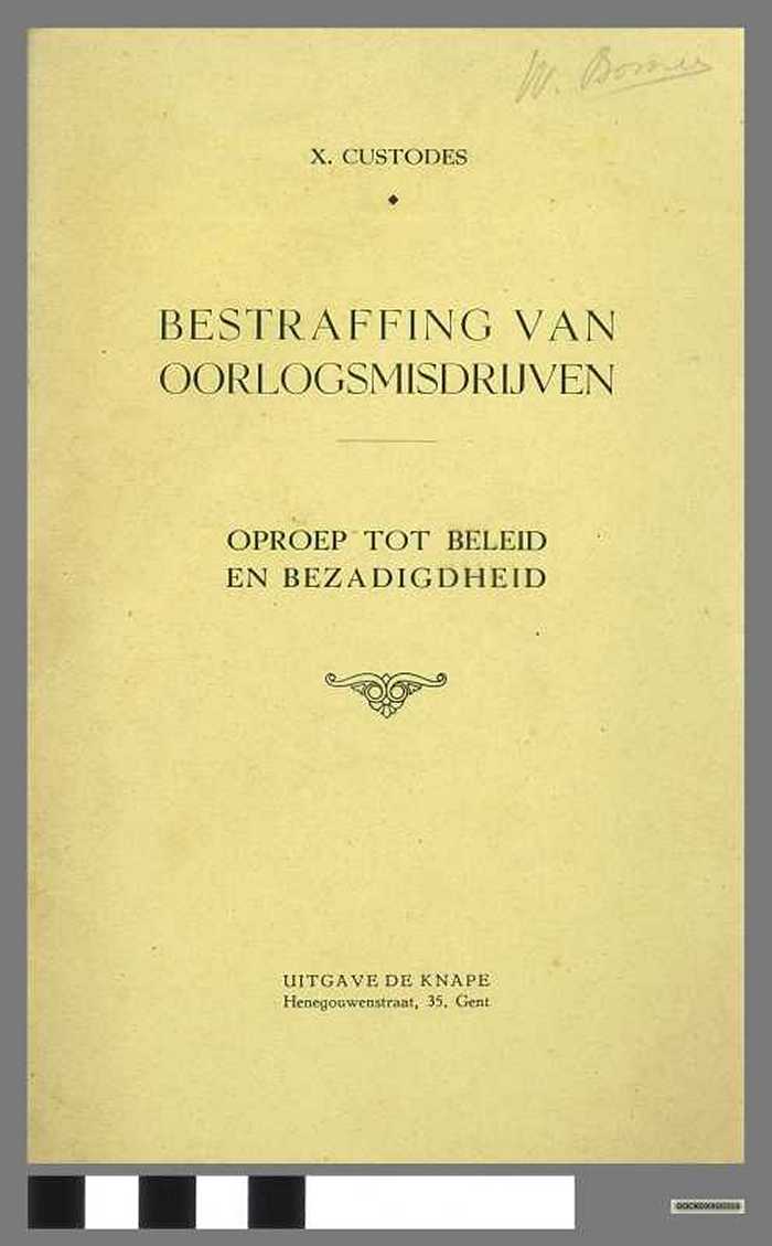 Bestraffing van oorlogsmisdrijven - DOCKDXX00318 Bestraffing van oorlogsmisdrijven