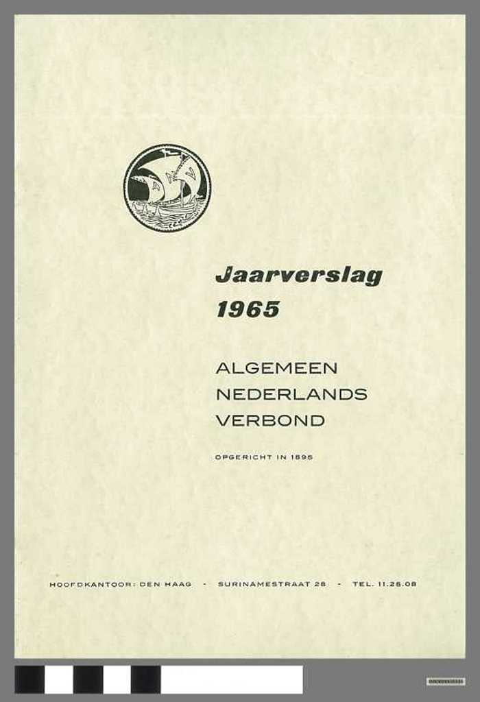 Jaarverslag 1965 - Algemeen Nederlands Verbond - DOCKDXX00320 Jaarverslag 1965 - Algemeen Nederlands Verbond