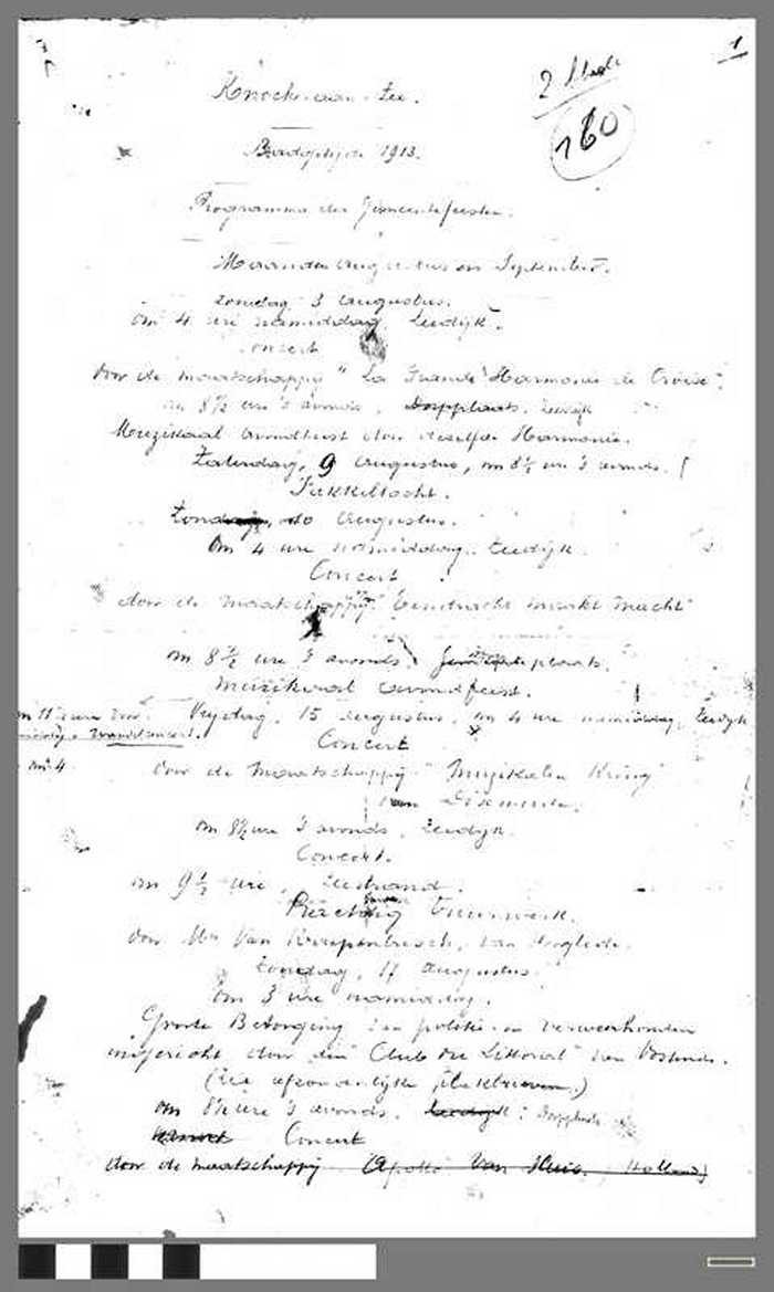 Programma der Gemeentefeesten Knokke - augustus 1913 - DOCKDXX00509 Programma der Gemeentefeesten Knokke - augustus 1913