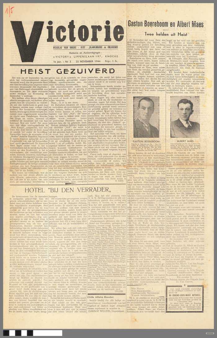 Krantje: Victorie - 1e jaar - N - DOCKTXX00816 Krantje: Victorie - 1e jaar - N