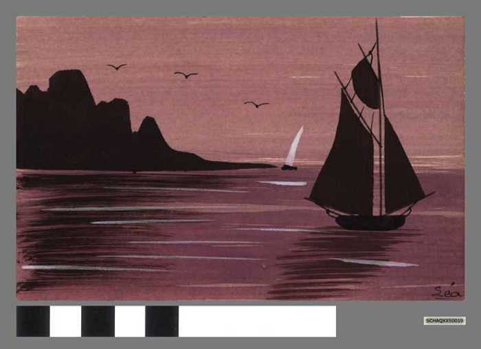 Marine: zeiljachten nabij de kust